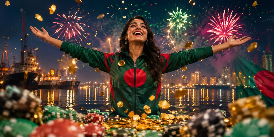 খুলনায় ক্রিকেট বেটিং — লাল-সবুজ পতাকার সামনে মোবাইলে বাজি ধরছেন একজন বেটর