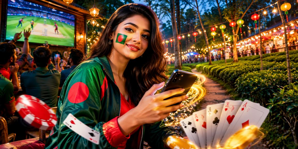রংপুরের চা বাগানে মোবাইলে ক্রিকেট বেটিং অ্যাপ ইনস্টল করছেন একজন ব্যবহারকারী